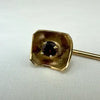 Vintage 14k Yellow Gold Garnet Stick Pin