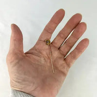 Vintage 14k Yellow Gold Garnet Stick Pin