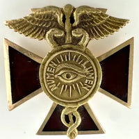 Vintage 1931 14k Gold Enamel Medical Pin