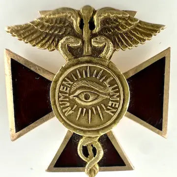 Vintage 1931 14k Gold Enamel Medical Pin