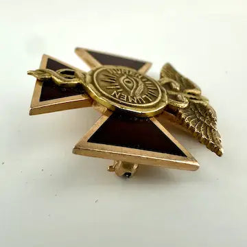 Vintage 1931 14k Gold Enamel Medical Pin