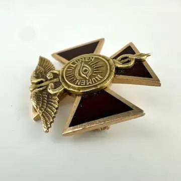 Vintage 1931 14k Gold Enamel Medical Pin