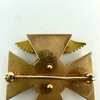 Vintage 1931 14k Gold Enamel Medical Pin