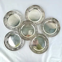 Vintage 6” Sterling Silver International Plates