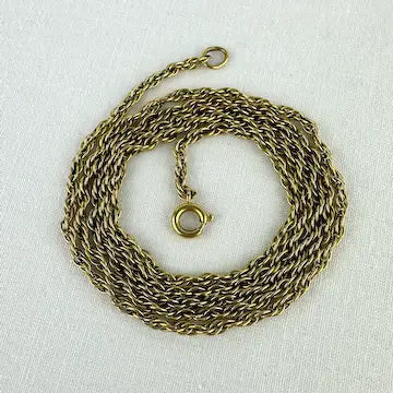 Vintage 9k solid yellow gold rope twist chain.