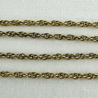 Vintage 9k solid yellow gold rope twist chain.