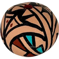 Vintage Acoma Native American Miniature Seed Pot Signed FL