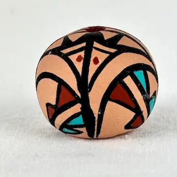 Vintage Acoma Native American Miniature Seed Pot Signed FL
