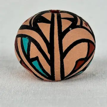 Vintage Acoma Native American Miniature Seed Pot Signed FL