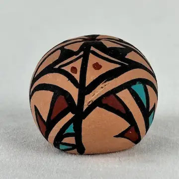 Vintage Acoma Native American Miniature Seed Pot Signed FL