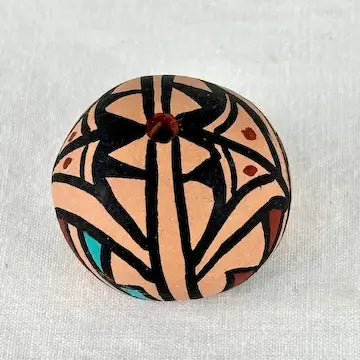 Vintage Acoma Native American Miniature Seed Pot Signed FL