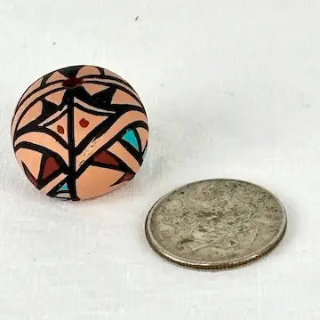Vintage Acoma Native American Miniature Seed Pot Signed FL