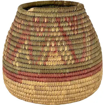 Vintage African Hausa Hand Coiled Basket