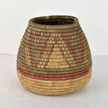 Vintage African Hausa Hand Coiled Basket