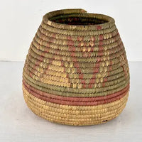 Vintage African Hausa Hand Coiled Basket