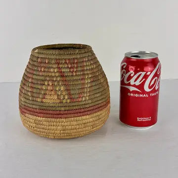Vintage African Hausa Hand Coiled Basket