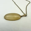 Vintage Agate Pendant Necklace 14k Gold Bezel on a 18k Gold Filled Chain