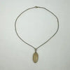Vintage Agate Pendant Necklace 14k Gold Bezel on a 18k Gold Filled Chain