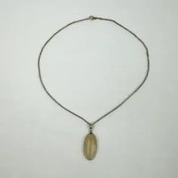 Vintage Agate Pendant Necklace 14k Gold Bezel on a 18k Gold Filled Chain