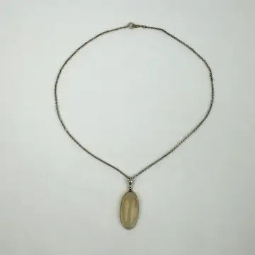 Vintage Agate Pendant Necklace 14k Gold Bezel on a 18k Gold Filled Chain