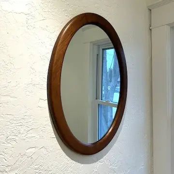 Vintage Amana Handmade Signed Solid Wood Mirror