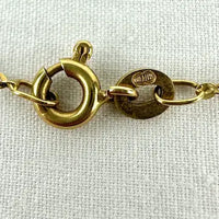 Vintage Amethyst Pendant Necklace on an 18k UnAErre Italian Chain