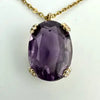 Vintage Amethyst Pendant Necklace on an 18k UnAErre Italian Chain