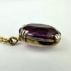 Vintage Amethyst Pendant Necklace on an 18k UnAErre Italian Chain