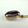 Vintage Amethyst Pendant Necklace on an 18k UnAErre Italian Chain
