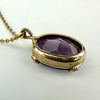 Vintage Amethyst Pendant Necklace on an 18k UnAErre Italian Chain