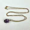 Vintage Amethyst Pendant Necklace on an 18k UnAErre Italian Chain