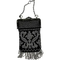 Vintage Art Deco Beaded Fringed Handbag