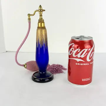 Vintage Art Deco Czech Glass Perfume Atomizer