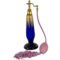 Vintage Art Deco Czech Glass Perfume Atomizer