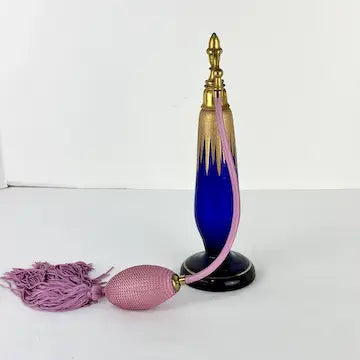 Vintage Art Deco Czech Glass Perfume Atomizer