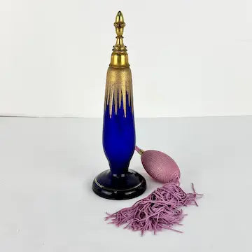 Vintage Art Deco Czech Glass Perfume Atomizer