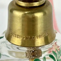 Vintage Art Deco Hand Painted Czech Glass Perfume Atomizer