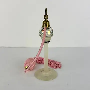 Vintage Art Deco Hand Painted Czech Glass Perfume Atomizer