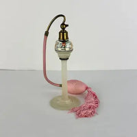 Vintage Art Deco Hand Painted Czech Glass Perfume Atomizer
