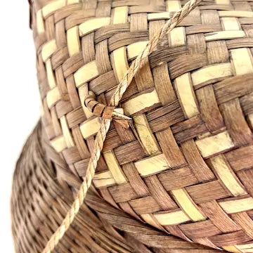 Vintage Asian Hand Woven Large Sticky Rice Basket