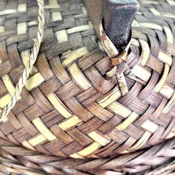 Vintage Asian Hand Woven Large Sticky Rice Basket
