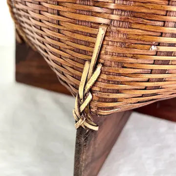 Vintage Asian Hand Woven Large Sticky Rice Basket