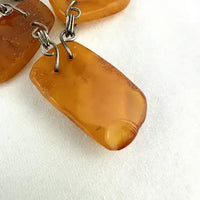 Vintage Baltic Amber Chunk Necklace