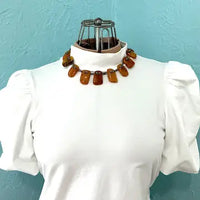 Vintage Baltic Amber Chunk Necklace