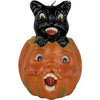 Vintage Black Cat and Choir Boy Pumpkin Halloween Candle
