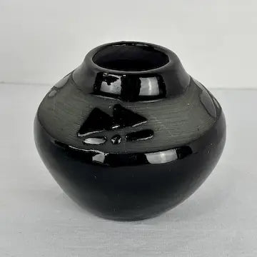 Vintage Blackware Vase by Maria Adelicia