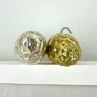 Vintage Blown Glass Pine Cone Ornaments