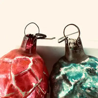 Vintage Blown Glass Pine Cone Ornaments