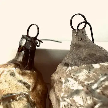 Vintage Blown Glass Pine Cone Ornaments