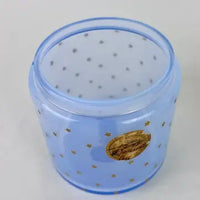 Vintage Blue Apothecary Jar with Stars Marked John Wanamaker